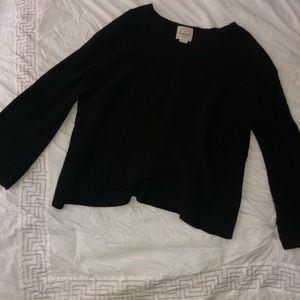 Black one shoulder sweater